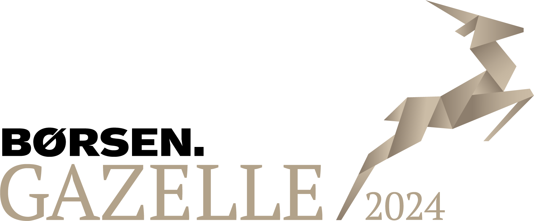 Gazellepris logo: Begrebet 'gazellevirksomhed' henviser til en virksomhed, der oplever en hurtig vækst og mindst fordobler sin omsætning over en periode på fire år.